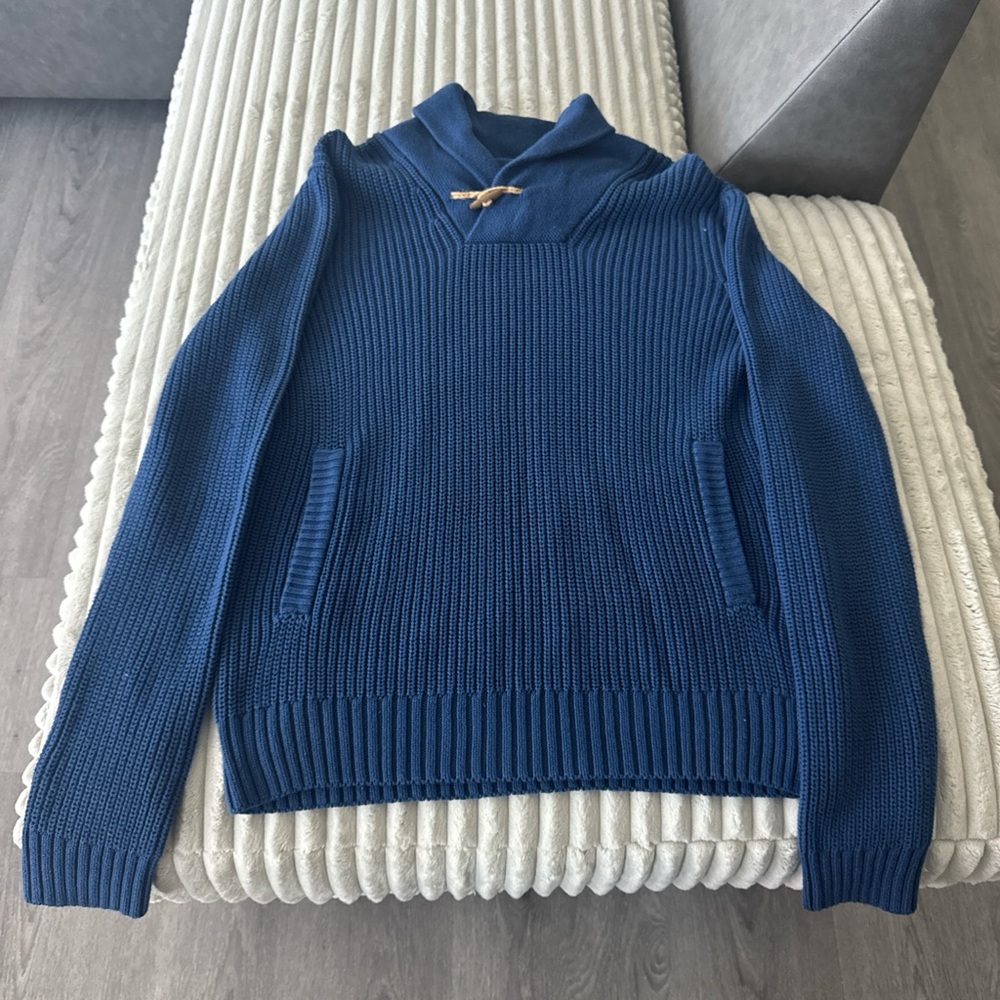 Navy Turtleneck Sweater with Toggle by [Brand]